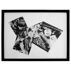 "Jupiter Four 9/10" Black & White Abstract by Lucy Siekman