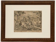 Karel van Mallery (1571–1635) after Jan van der Straet - Engraving, Deer Hunting