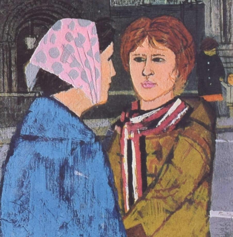 Keeping in Touch: The Post Office in Town, originales Vintage-Poster aus Cambridge (Grau), Figurative Print, von Unknown