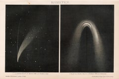 Kometen (Comets). Antique Astronomy Chromolithograph, circa 1895