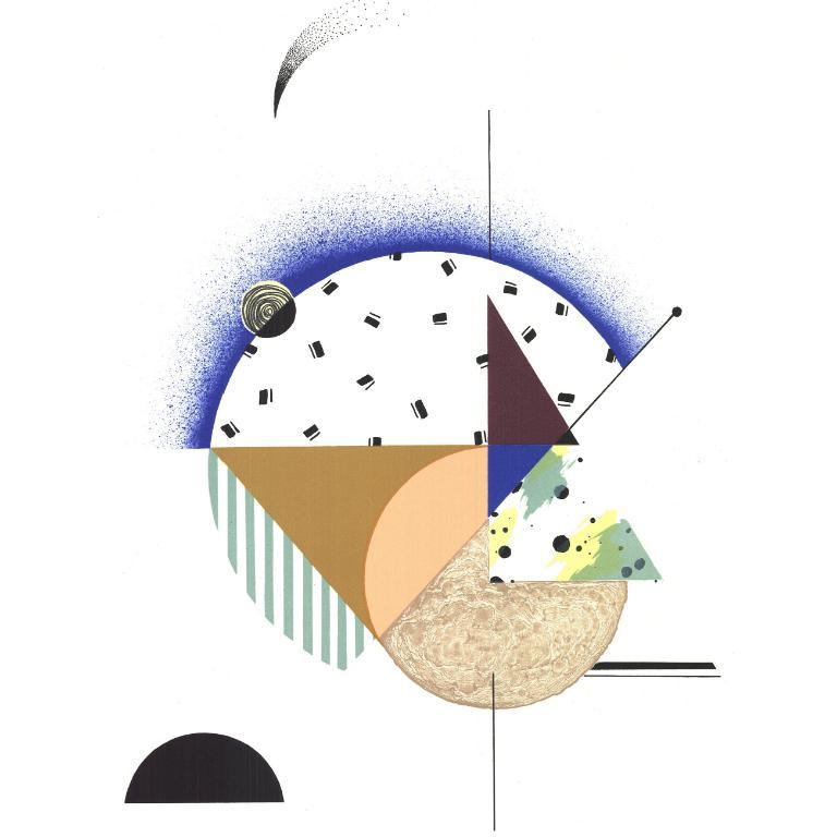 Krista Rosenkilde „Schulter Blau Schwarzer Hole“ 2016- Lithographie- Signiert im Angebot 1