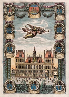 Antique L' Hostel de Ville Paris (The City Hall of Paris)