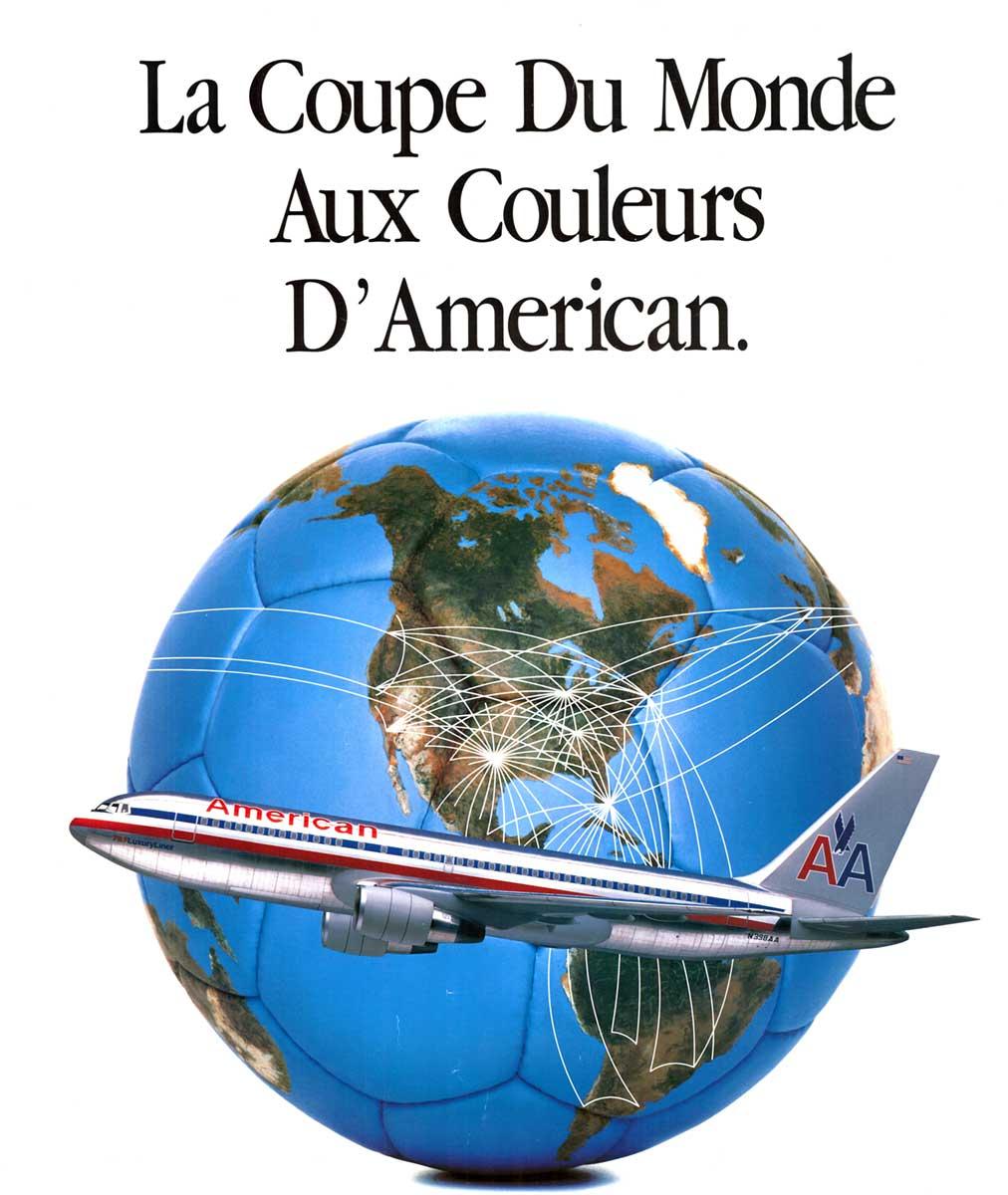 Originalplakat „La Coupe Du Monde Aux Couleurs D' American Vintage World Cup“ von La Coupe Du Monde (Amerikanische Moderne), Print, von Unknown