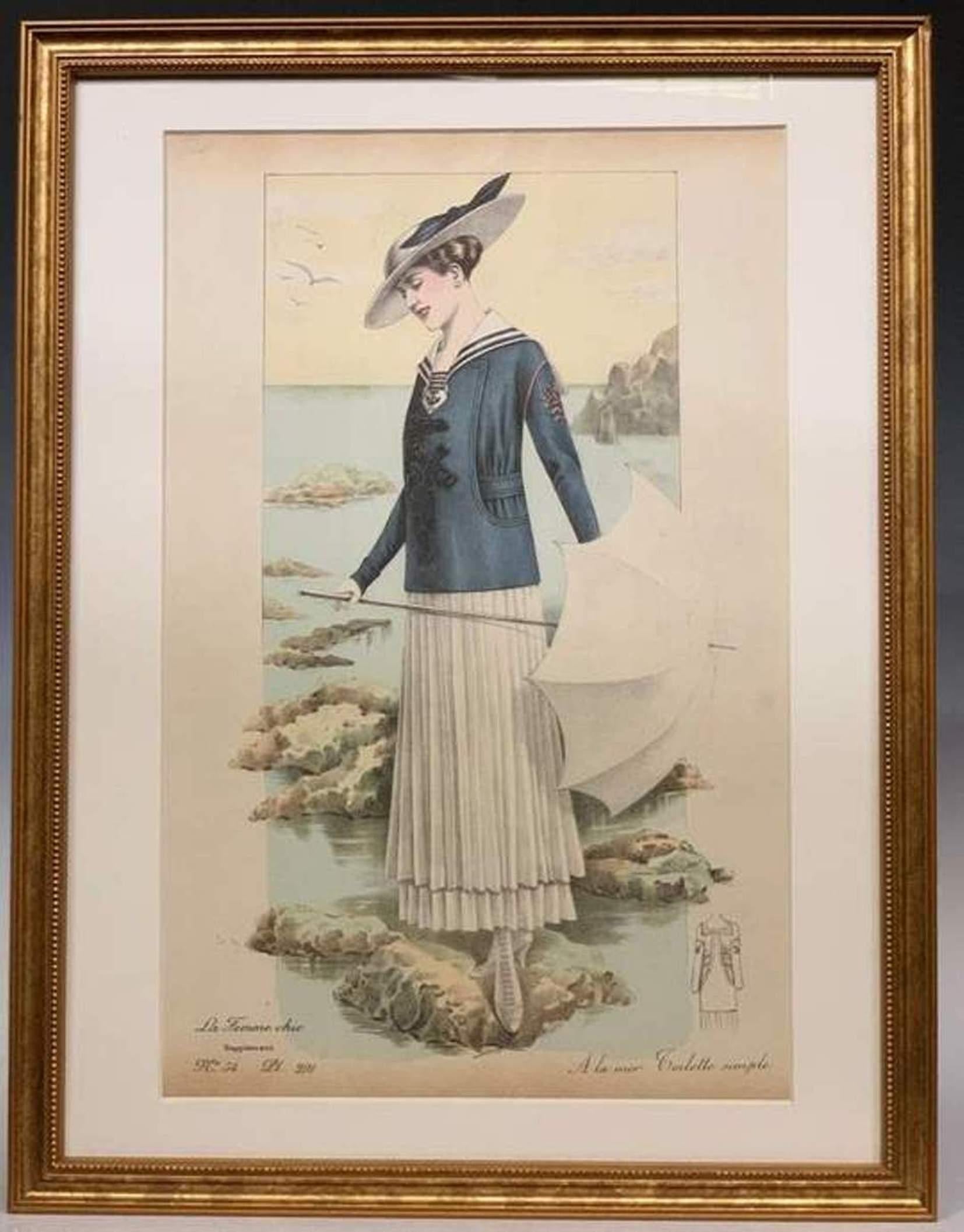 'La Femme Chic' French Belle Époque Fashion Prints, Framed Set of 12 15