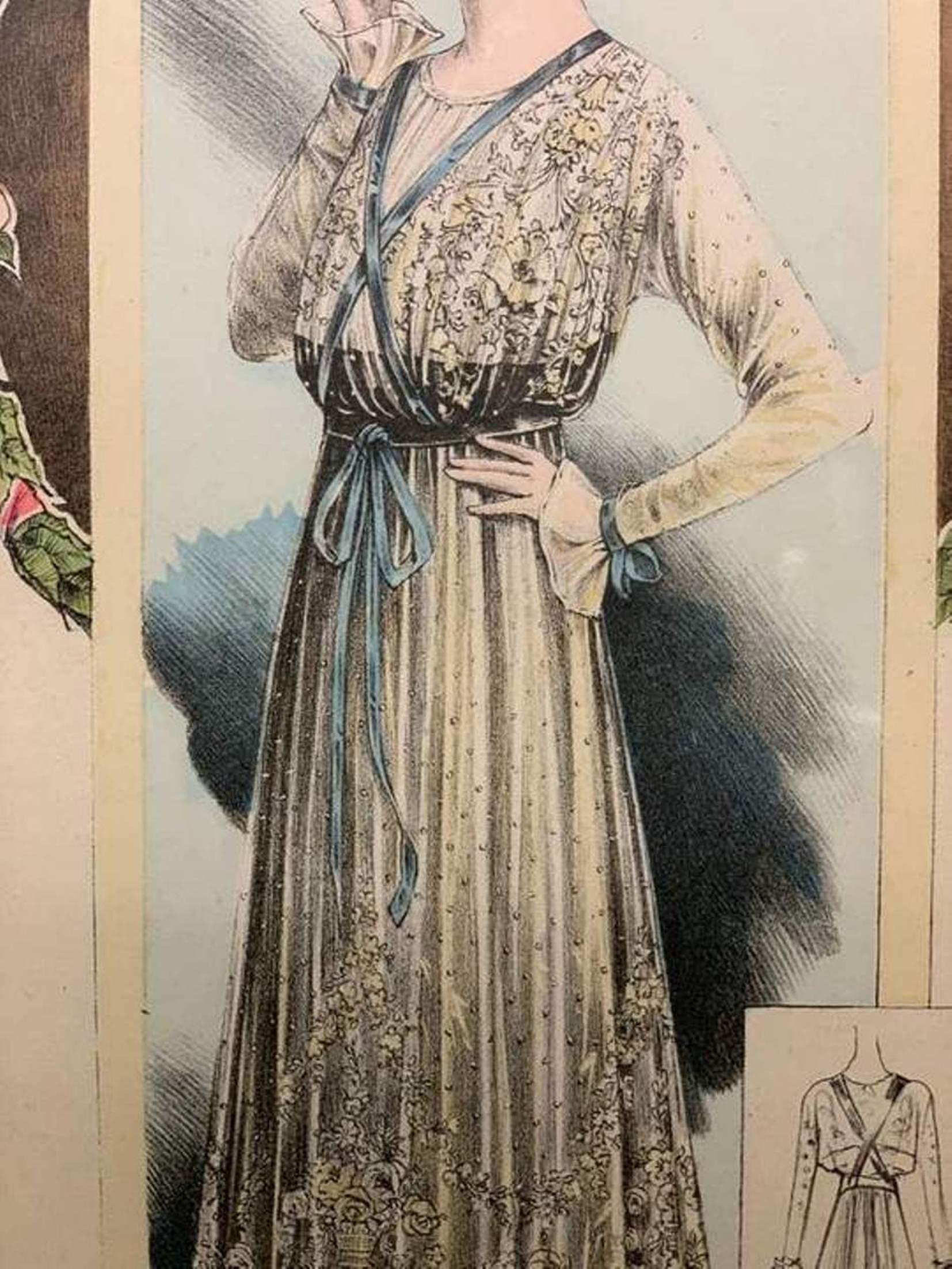 'La Femme Chic' French Belle Époque Fashion Prints, Framed Set of 12 5