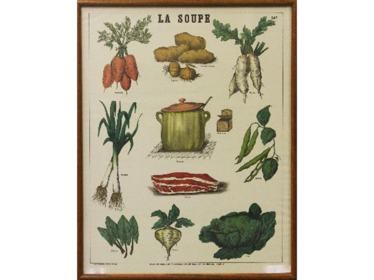 Unknown Still-Life Print - La Soupe-Framed Print