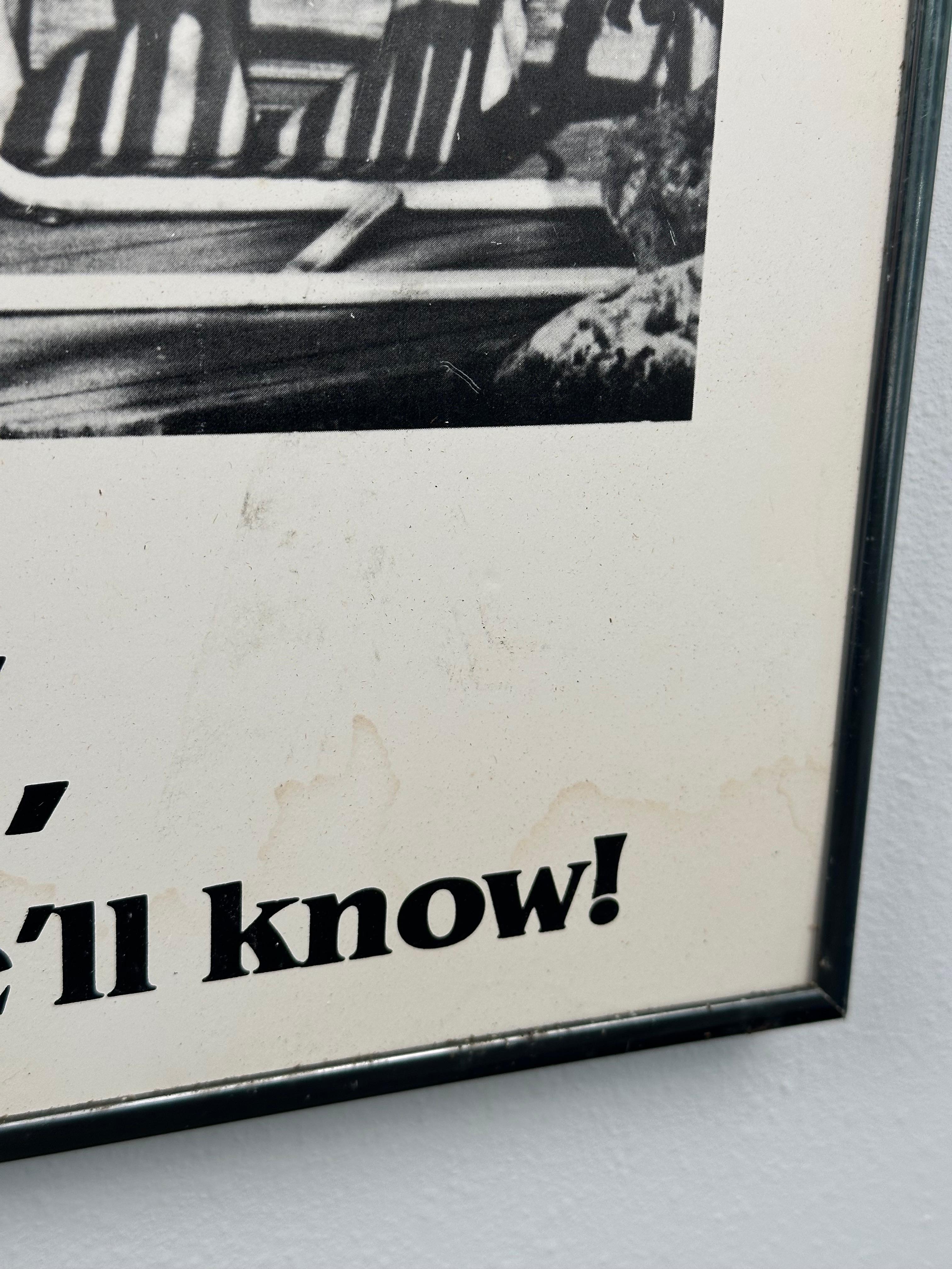 Erstaunliches und seltenes Plakat aus den 1970er Jahren in Key West FL für das Restaurant und Hotel La Terraza de Marti alias La Te Da. 

Originalplakat, kein Nachdruck. 

Messung 18 x 24 Zoll gerahmt. 

Leichte Wasserflecken am Boden. 

Kein Glas. 
