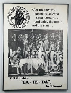 LA TE DA La Terraza de Marti Póster de hotel de Key West, Florida, años 70