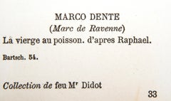 La Vierge au Poisson (d'apres Raphael), Old Masters Heliogravure by Marco Dente