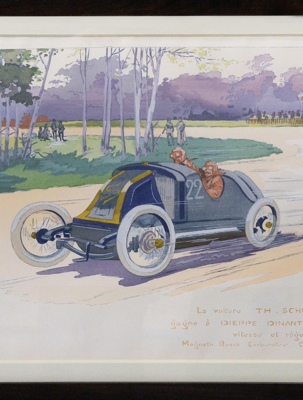 La Voiture Th. Schneider, Auto –  1912   (Art déco), Print, von Unknown