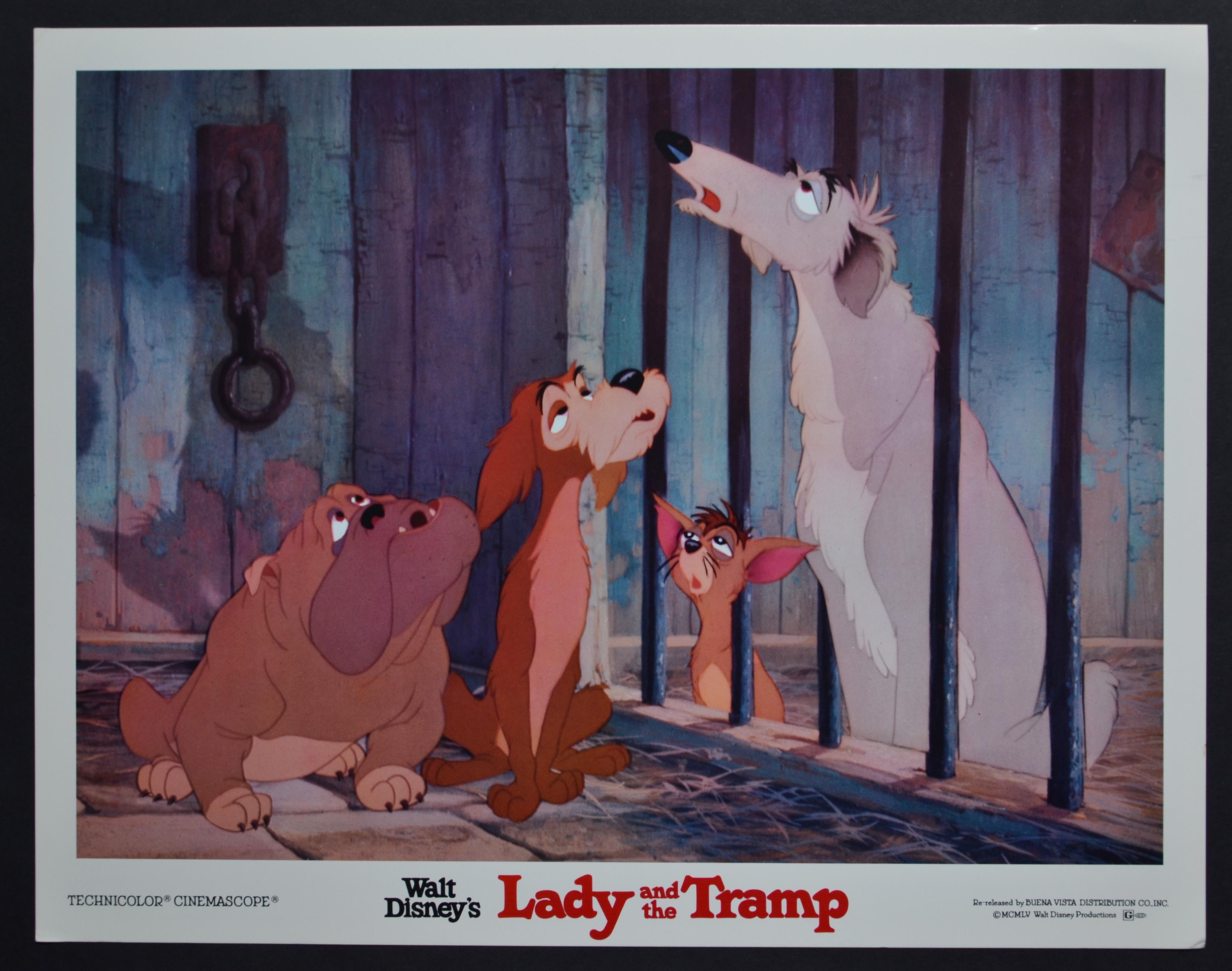 Unknown Interior Print – Lady and the Tramp, Lobby Card des Walt-Disneys-Films, USA 1955.