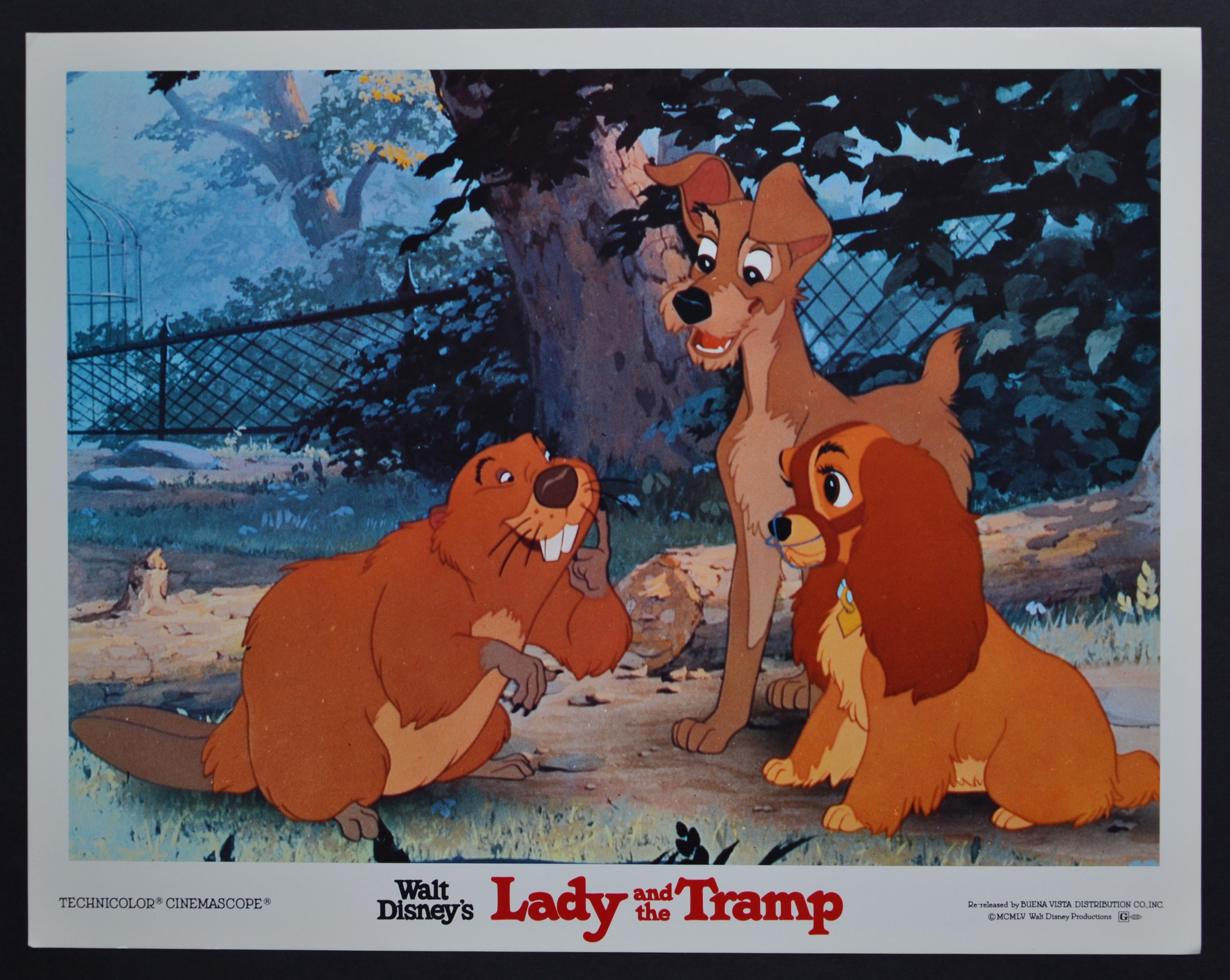 Unknown Interior Print - „Lady and the Tramp“ Original Lobby Card of Walt Disney’s Movie, USA 1955.