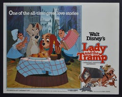 „Lady and the Tramp“ Original Lobby Card of Walt Disney’s Movie, USA 1955.