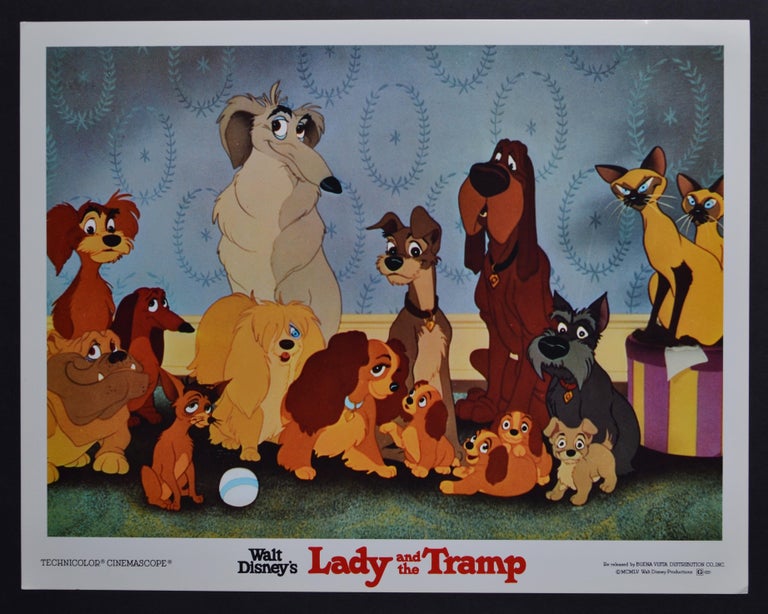 „Lady and the Tramp“ Original Lobby Card of Walt Disney’s Movie, USA