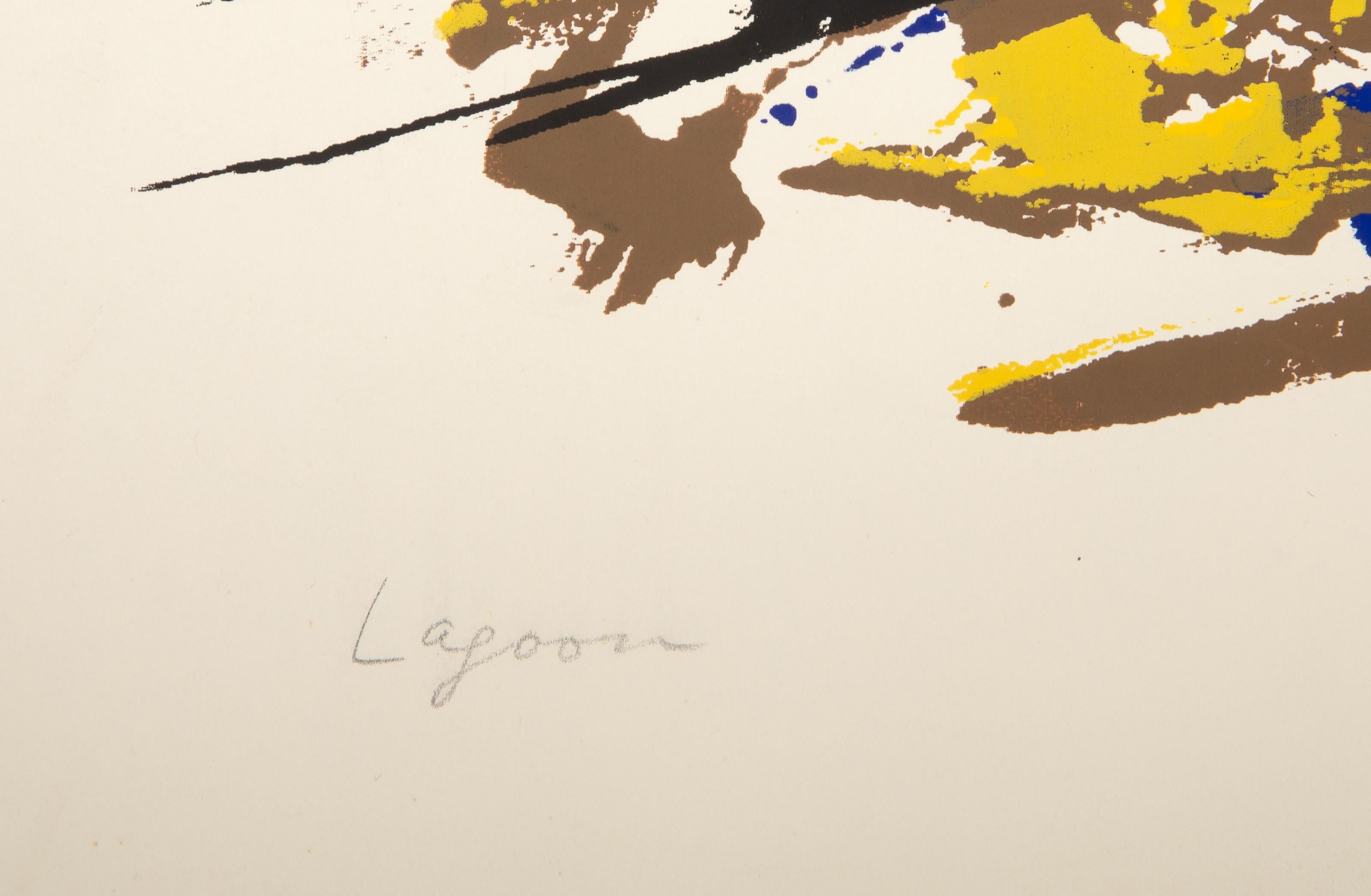 Lagoon, Abstrakt-expressionistischer Siebdruck von Peter Kalen im Angebot 3
