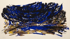 Lagoon, Abstract Expressionist Screenprint by Peter Kalen