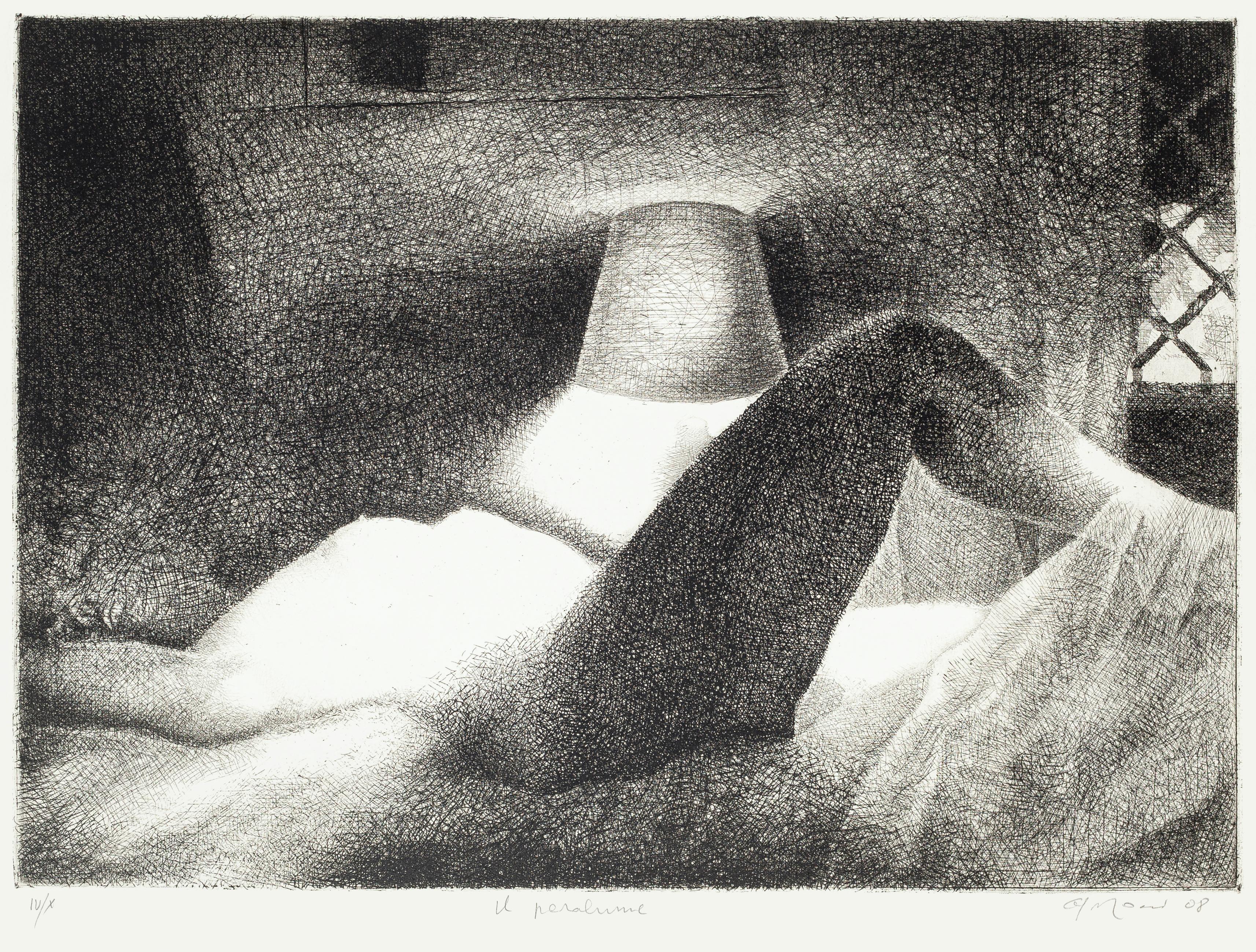 Unknown Figurative Print – Lampenschirm - Original-Radierung - 20. Jahrhundert