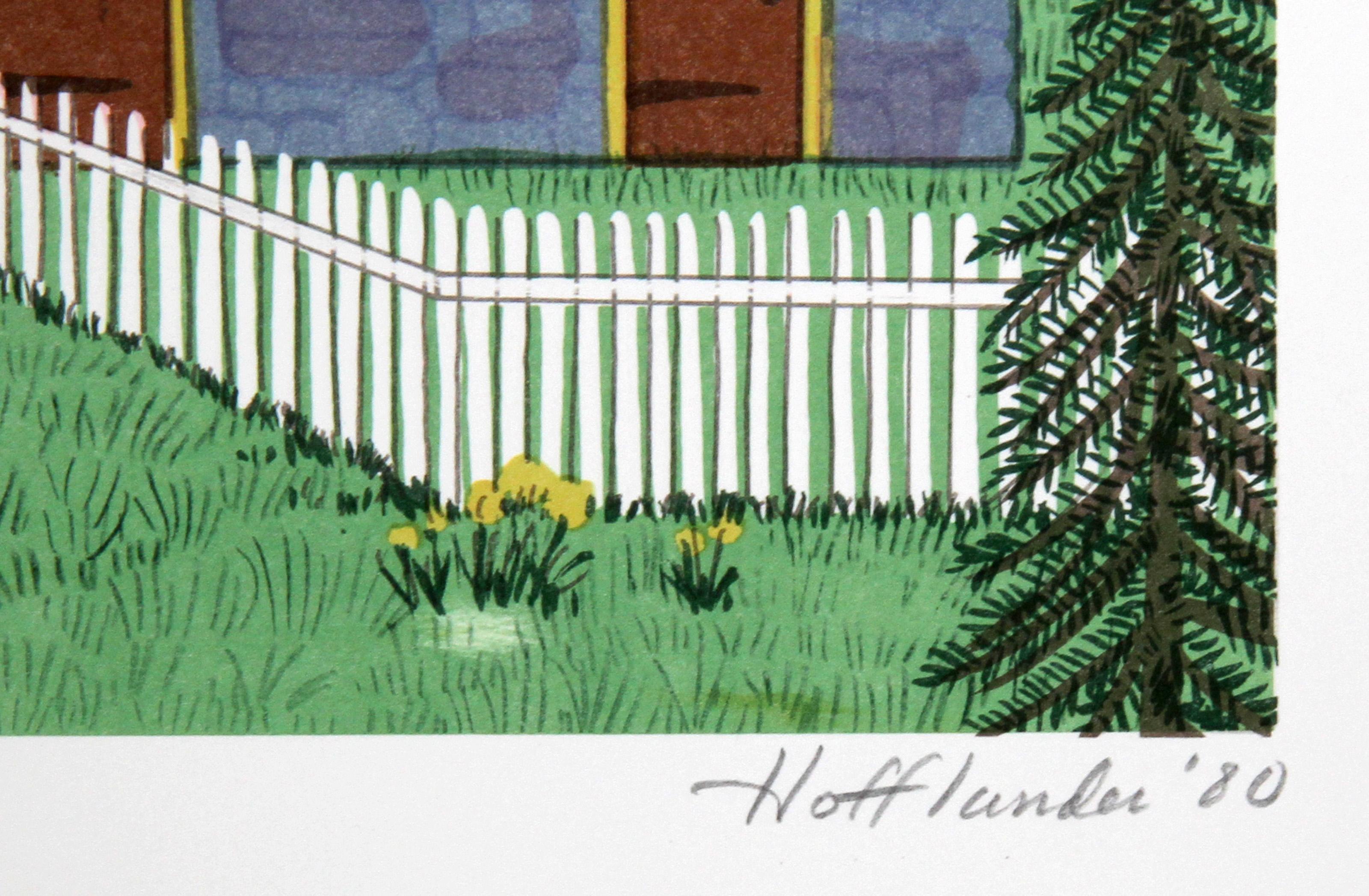 Graneros de Lancaster, serigrafía de arte popular de Jack Hofflander en venta 1