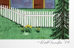 Lancaster Barns, Folk Art Screenprint by Jack Hofflander