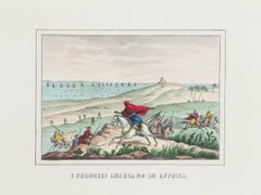 La découverte des Français en Afrique - Lithographie originale - 1846