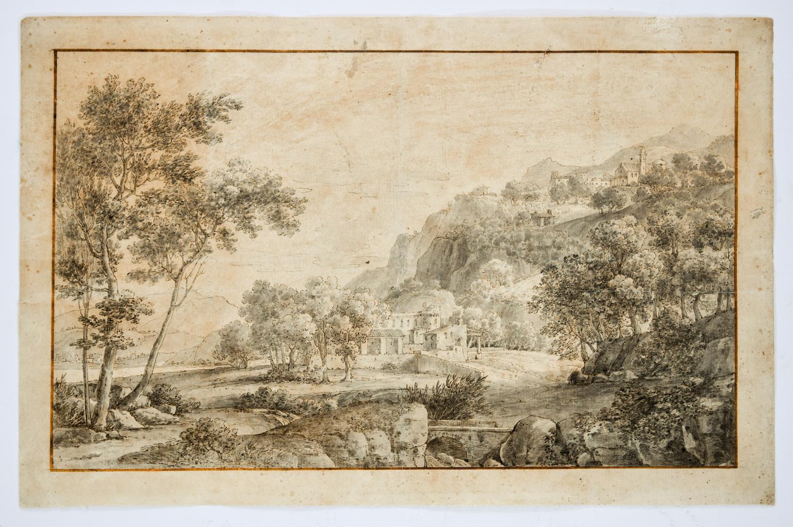 Landscape Print Unknown - Paysage - Gravure  XVIIIe siècle