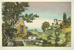 Landschaft - Original-Radierung - Mitte des 20. Jahrhunderts