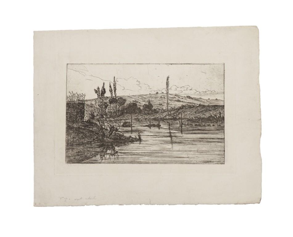 Unknown Landscape Print - Landscape - Etching Paper  - Early 20th Century