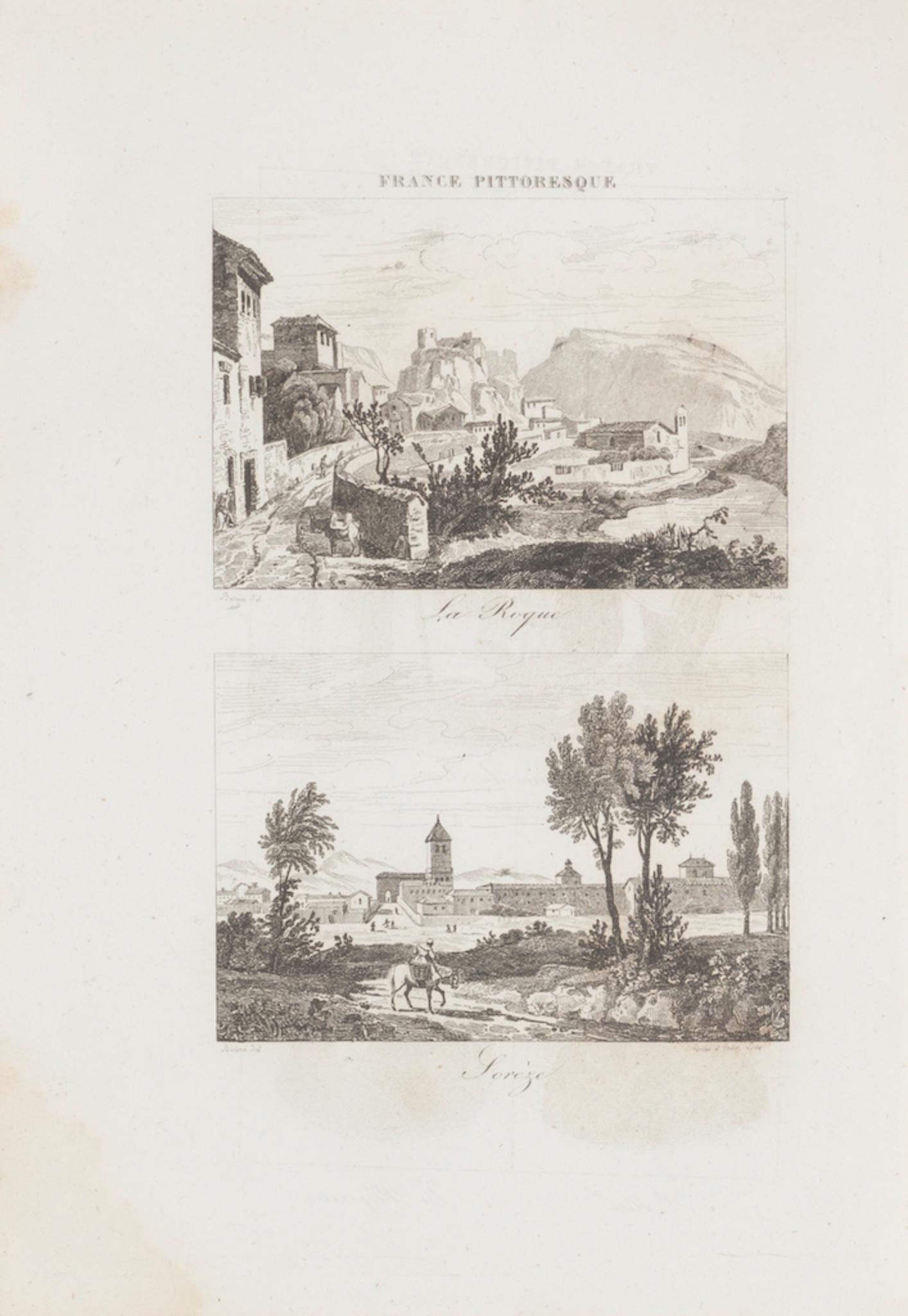 Unknown Figurative Print - Landscape - Original Lithograph - 19th Century