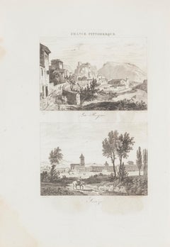 Landscape - Original Lithograph - 19th Century