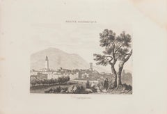 Antique Landscape - Original Lithograph  - 19th Century