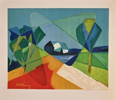 Landscape - Original Offset and Lithograph on Paper - Late 20th Century