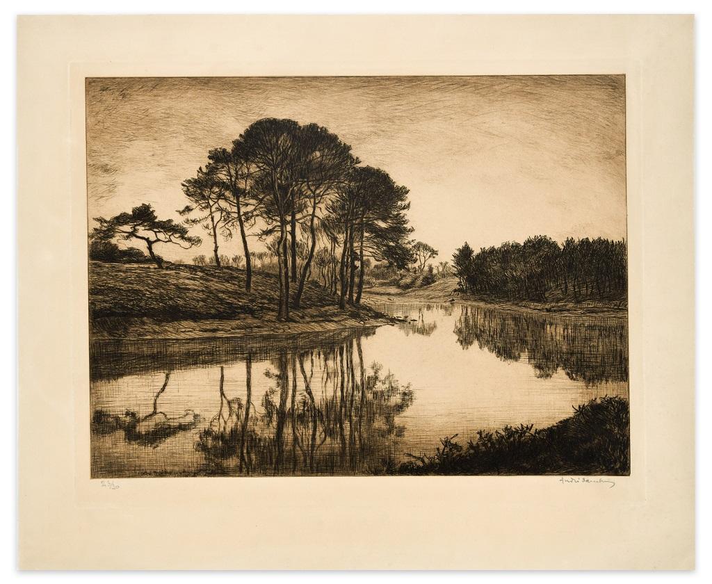 Unknown Landscape Print - Landscape - Etching - 19th Century