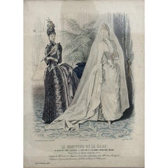 Large Victorian French La Mode Lithograph Print