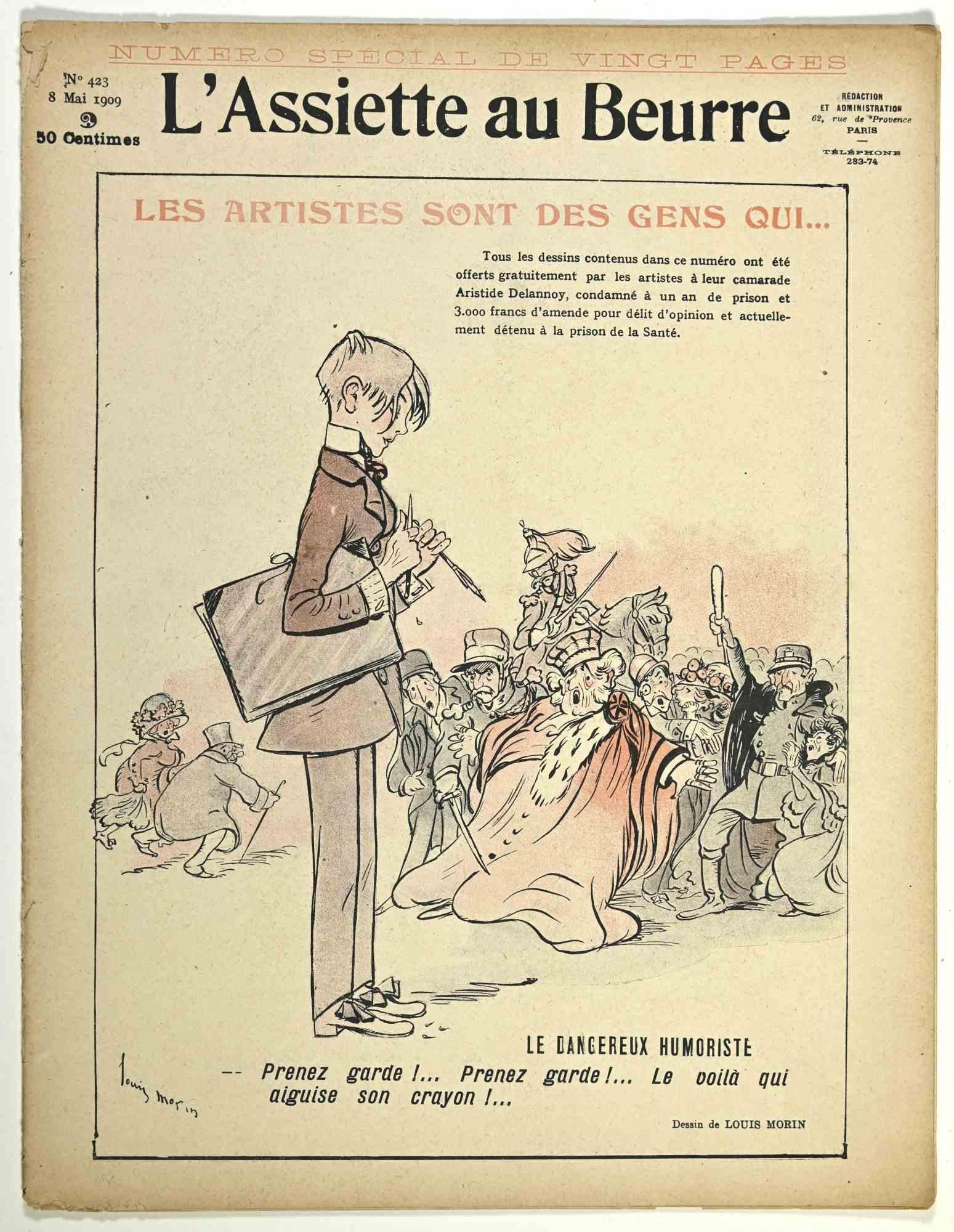L'Assiette au Beurre - alte Comic-Zeitschrift - 1909 – Print von Unknown