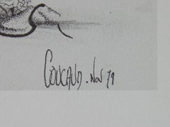 Late 20th Century Lithograph by Coucaun c1979 French