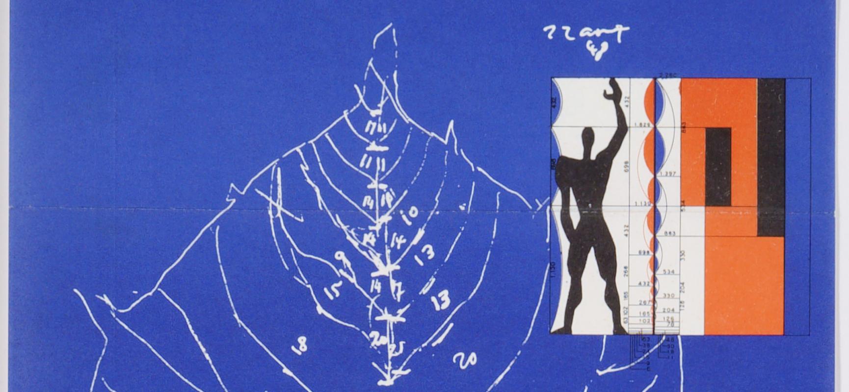 Le Corbusier, « La ricerza paziente », affiche d'origine d'exposition suisse vintage  - Moderne Print par Unknown