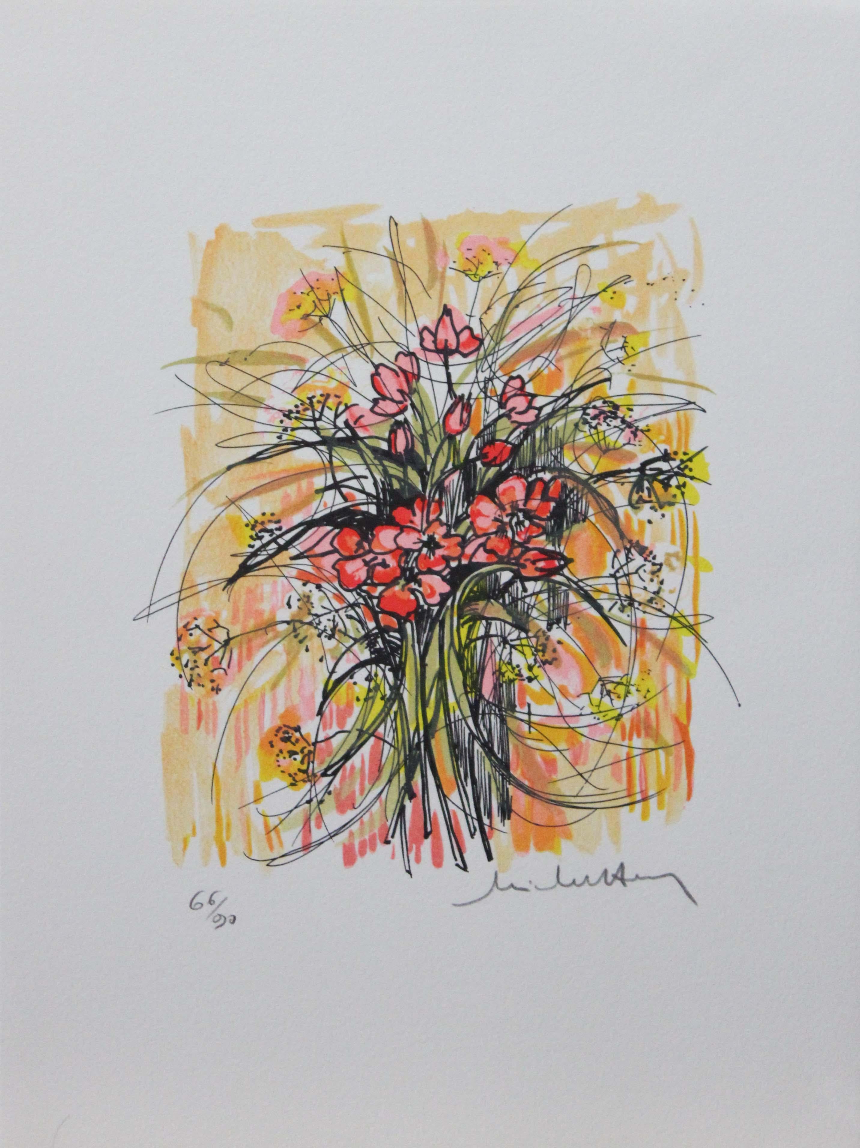 Unknown Still-Life Print - Le Fleurs #3-Limited Edition Print, Artist Signature is Illegible