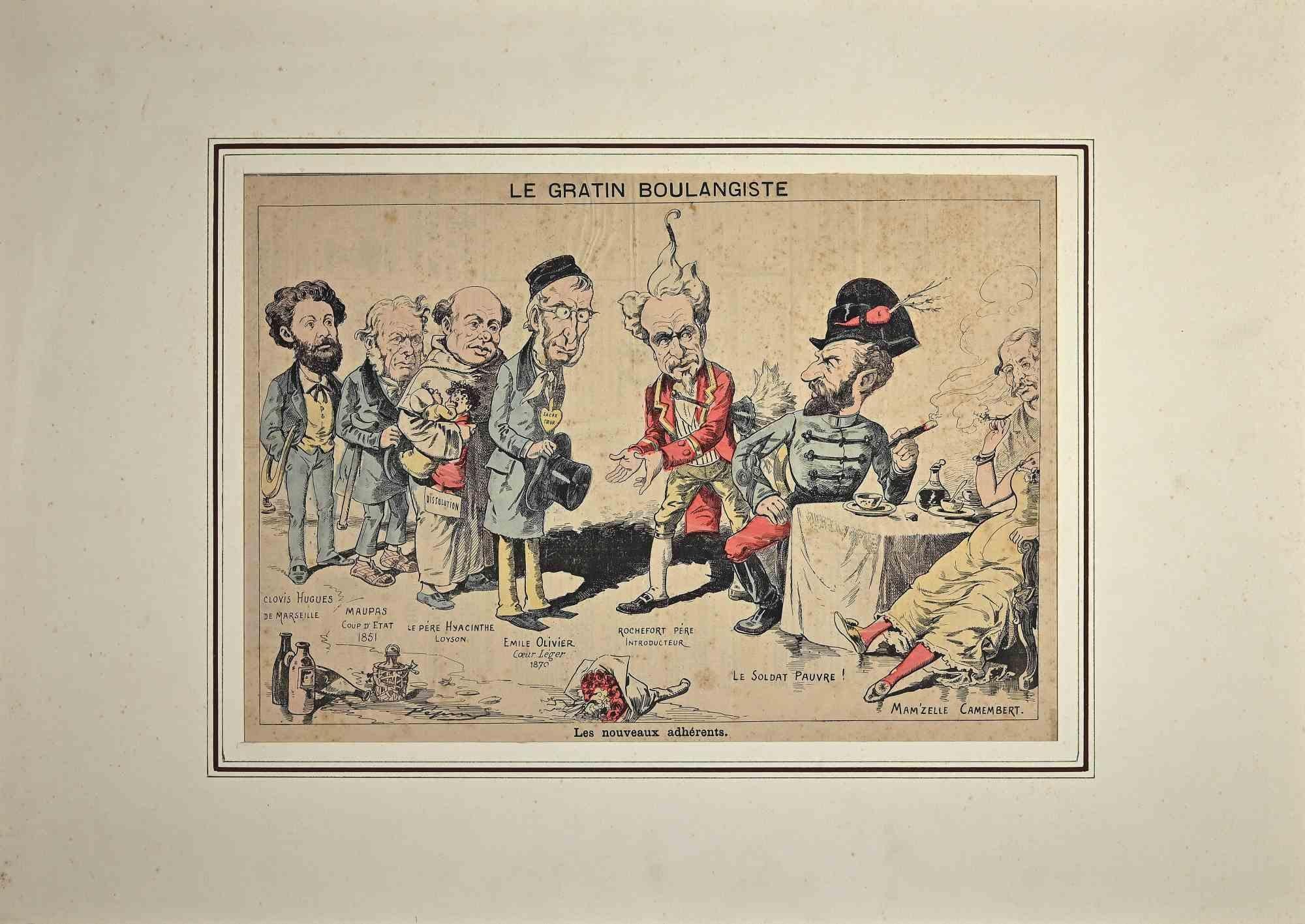 Le Gratin Boulangiste - Original Lithograph - 1870s - Print by Unknown