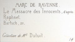 Le Massacre des Innocents, Old Masters Heliogravure Etching by Marc de Ravenne