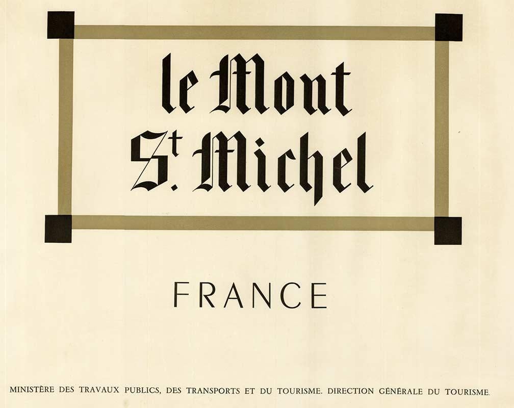 Original French vintage travel poster:  LE MONT ST. MICHEL FRANCE
Photo Artist is:  Delvert.   This original vintage poster is acid-free archival linen backed, in fine condition; ready to frame.   This poster is known as The Pearl of French Medieval