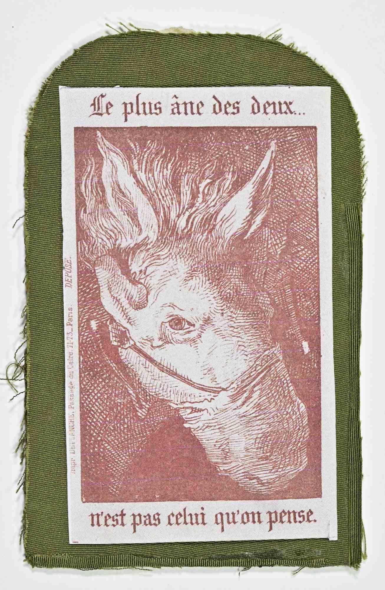 Unknown Figurative Print - Le plus âne des deux n’est pas celui qu’on pense - Woodcut - Early 17th Century