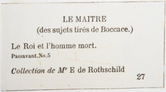 Le Roi et l'Homme Mort, Old Masters Heliogravure Etching by Giovanni Boccaccio