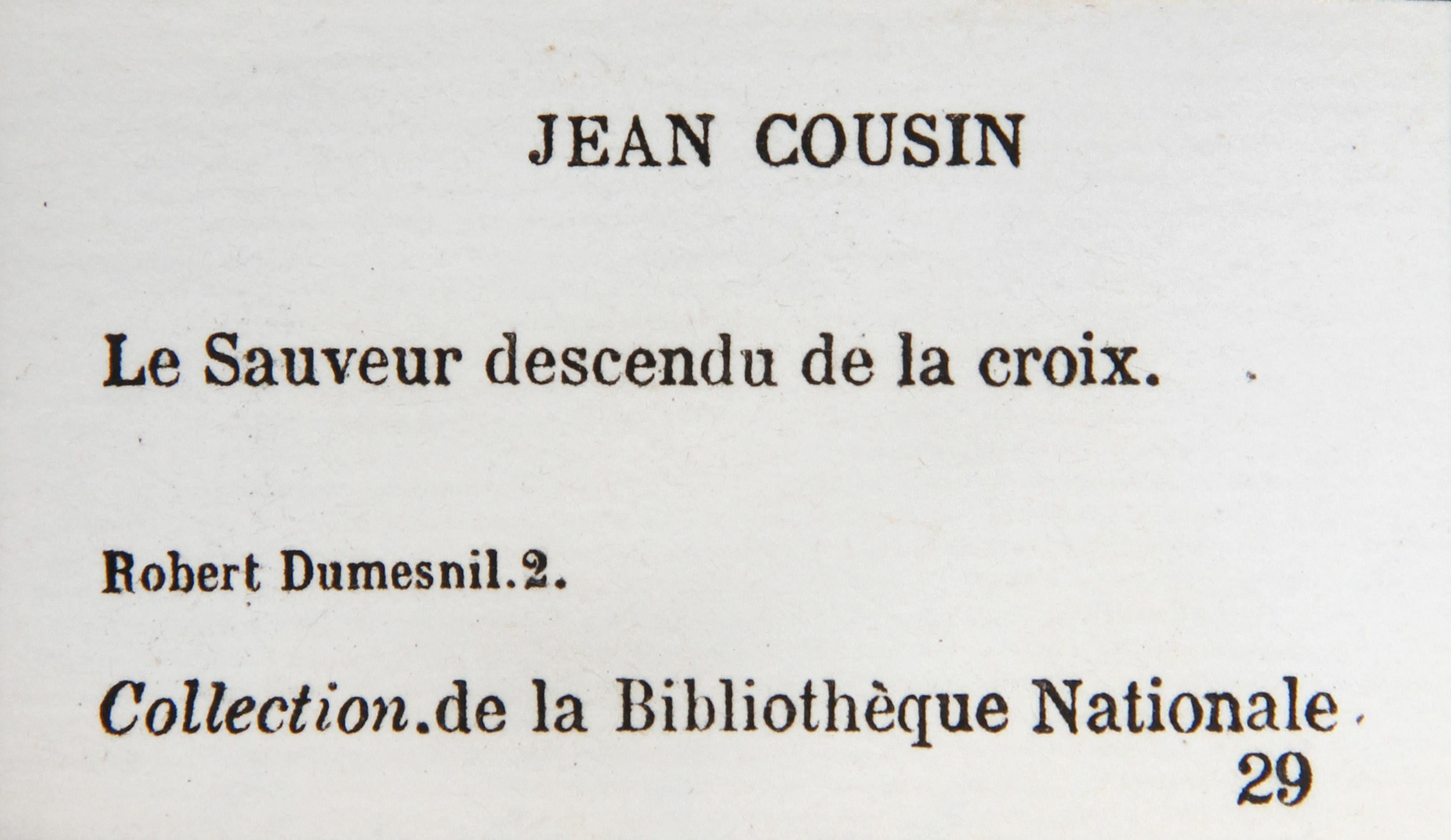 Le Sauveur Descendu de la Croix, gravure de maîtres anciens d'après Jean Cousin en vente 1