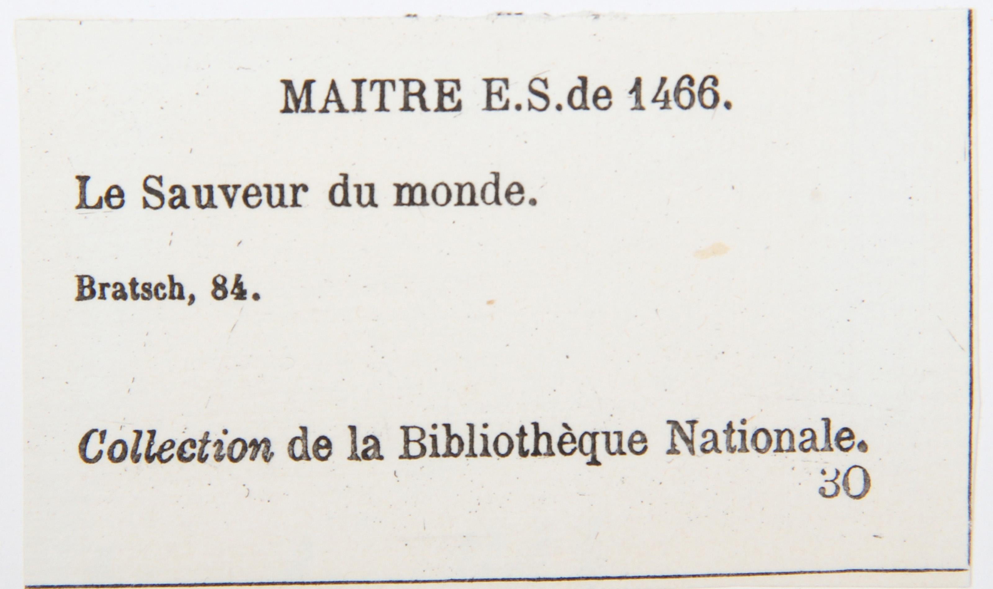 Le Sauveur du Monde, Heliogravure by Maitre E.S. For Sale 1