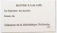 Le Sauveur du Monde, Heliogravüre Alter Meister, Radierung von Maitre E.S.