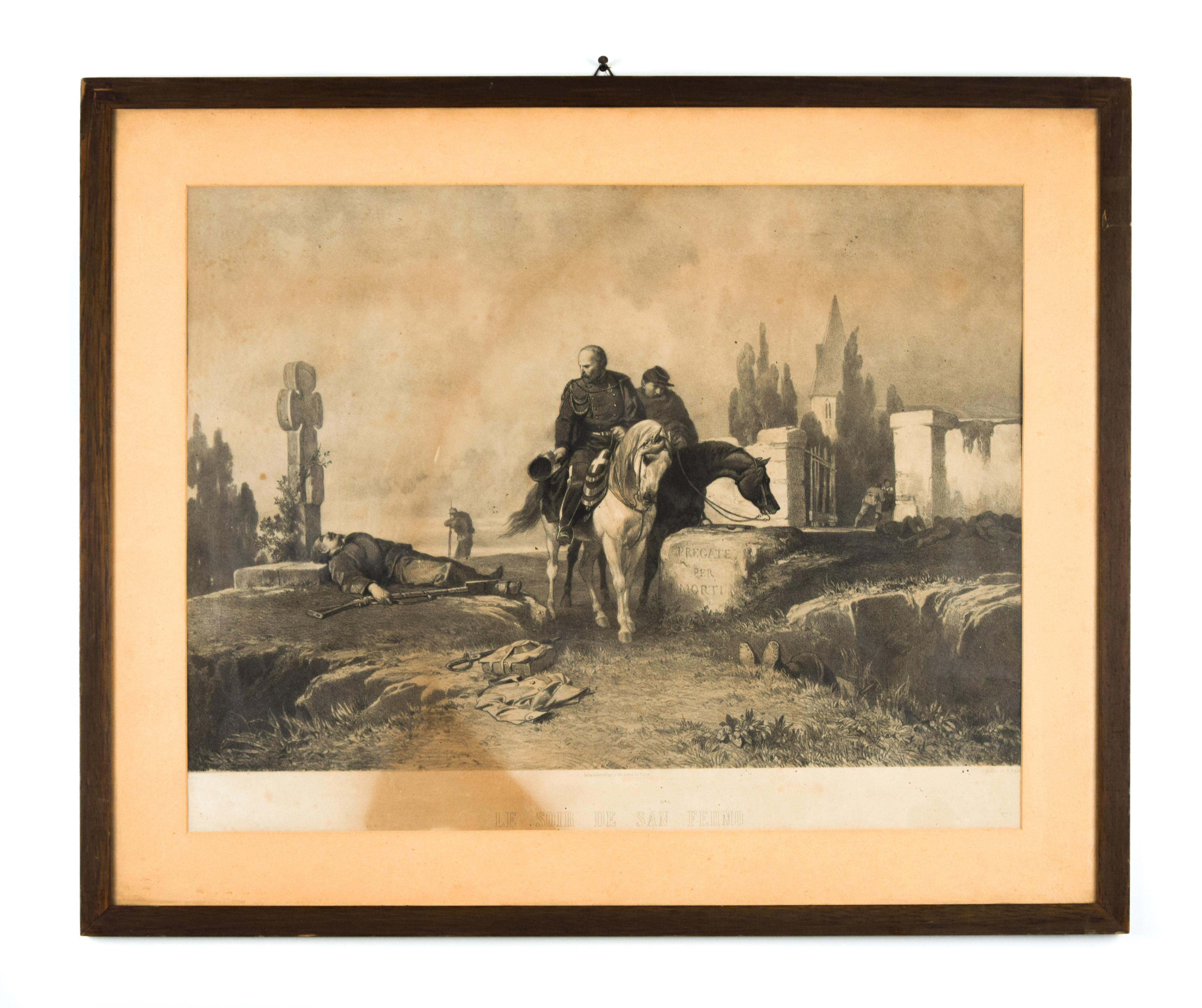 Le Soir de San Fermo - Original Lithograph Late 19th Century - Print by Unknown