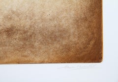 Leda and Swan, Surrealist Aquatint Etching by Hank Laventhol