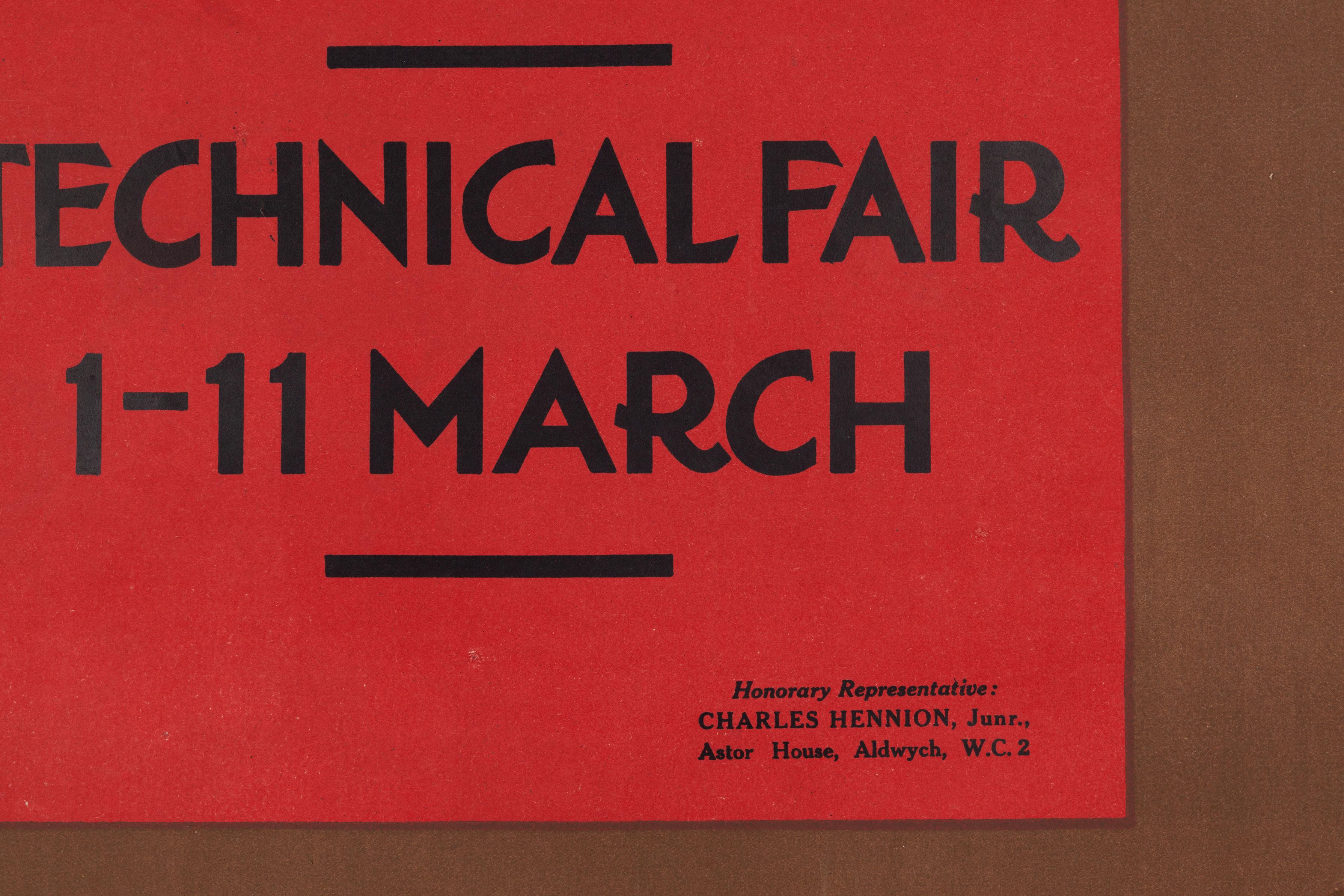 Poster pubblicitario Fiera di Lipsia e Fiera Tecnica, Bauhaus, 1925 - Print di Unknown