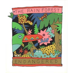 Leo Byrnes 'The Rain Forest' 1990- Serigraph