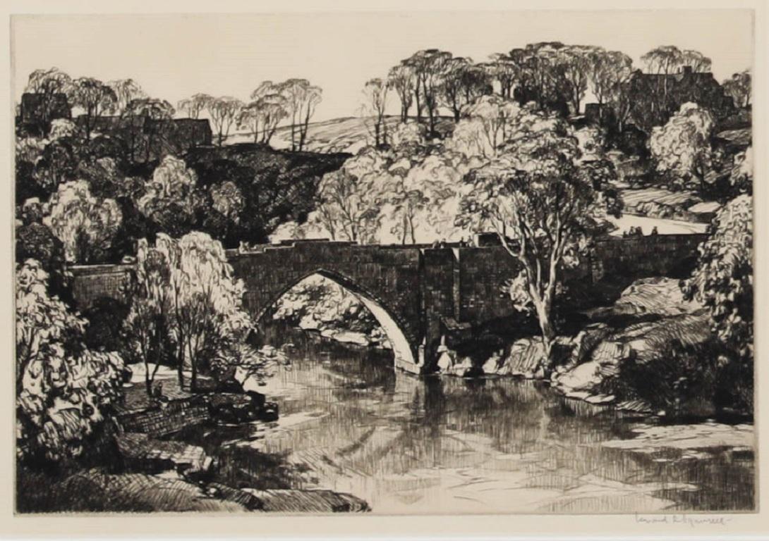 Leonard R. Squirrell RWS RI RE (1893-1979) - Framed Etching, Brig O'Balgownie - Print by Unknown